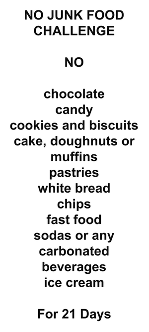 My 21Days No Junk Food Challenge:&nbsp;Consistency