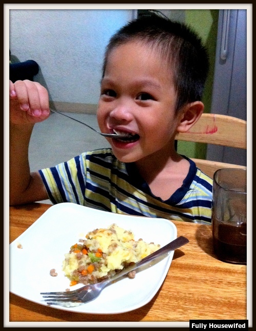 All in! Carrots, Broccoli, Meat, Potato and Onions! Yum!