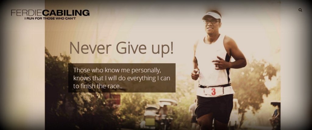 “I run because I can, I run for those who can’t,” Ferdie Cabiling, The Running&nbsp;Pastor