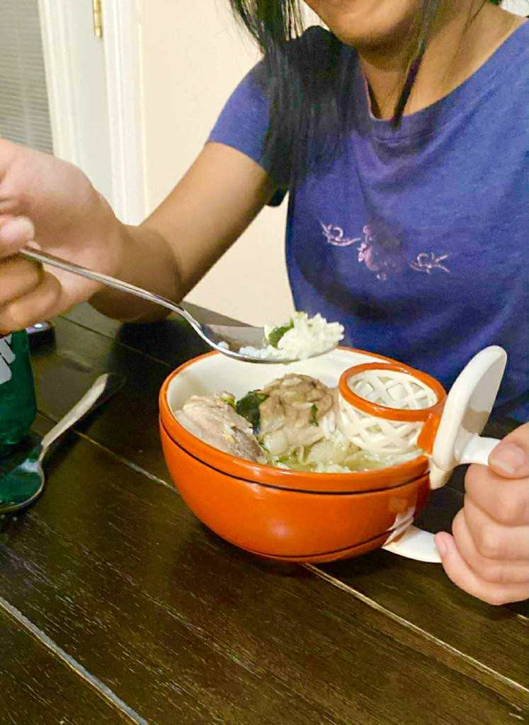 Tinola on Mug with a Hoop